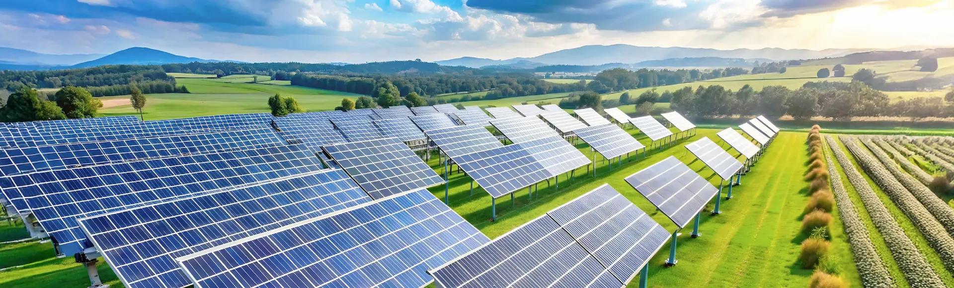 Installing solar panels on the vast grasslands to achieve self-sufficiency in electricity.